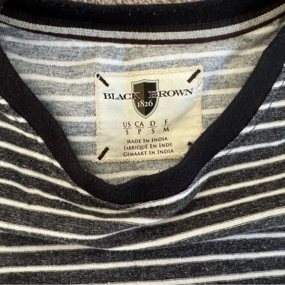 Y2K Striped Shirt - Black Brown 1826 - Picture 2 of 3